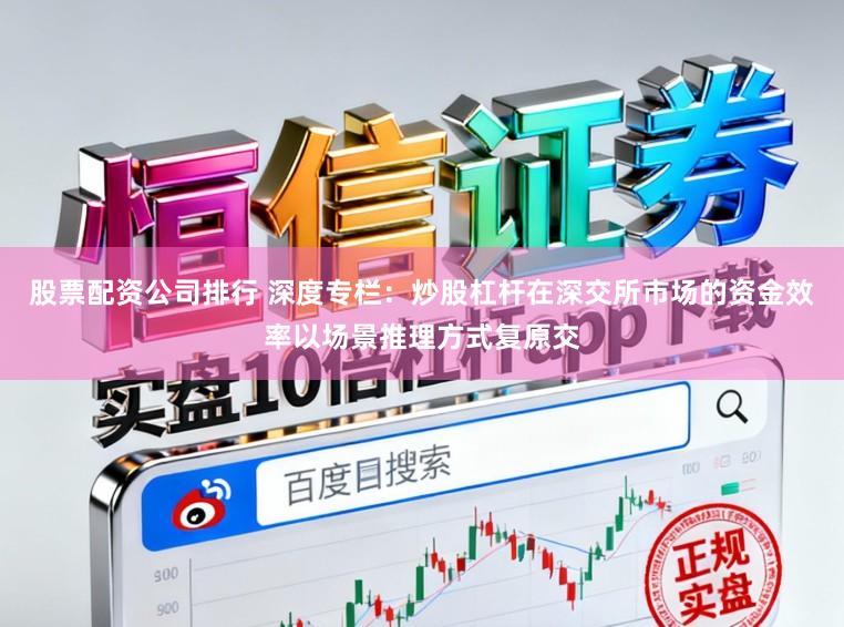 股票配资公司排行 深度专栏：炒股杠杆在深交所市场的资金效率以场景推理方式复原交