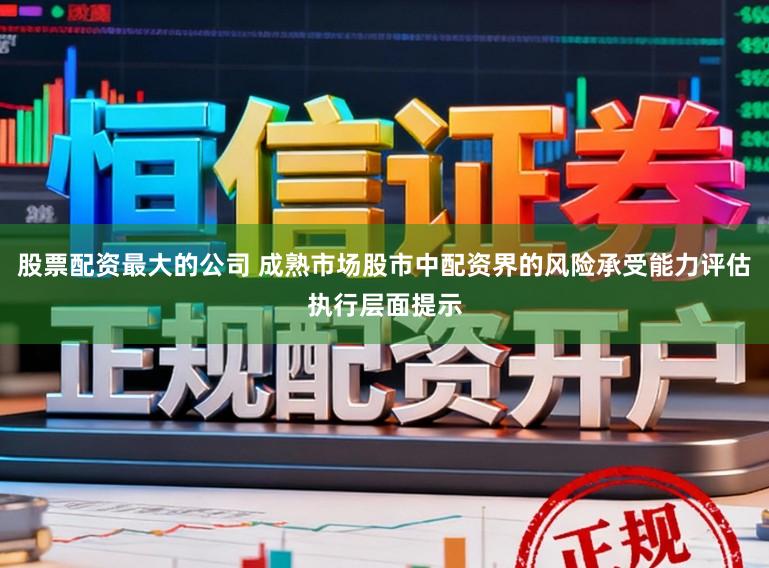 股票配资最大的公司 成熟市场股市中配资界的风险承受能力评估执行层面提示